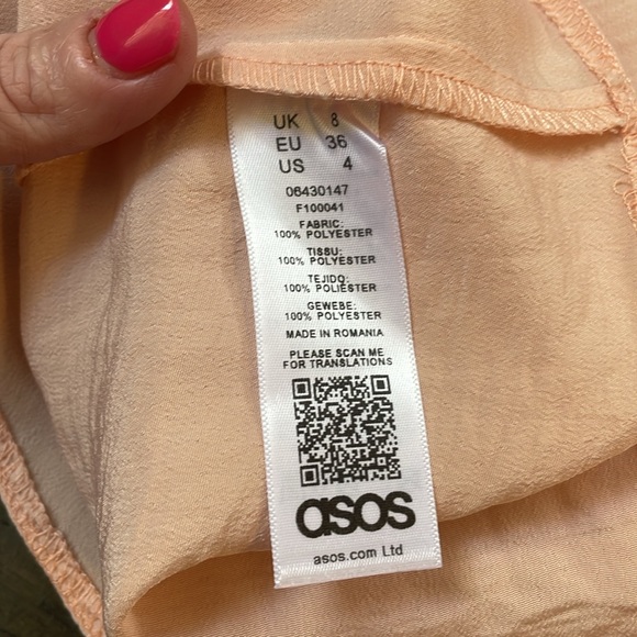 NWT ASOS size 4 ruffle tank top pink - Picture 5 of 7